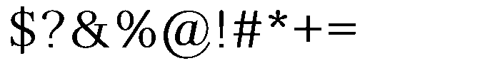 Brastine Contrast Light Font OTHER CHARS