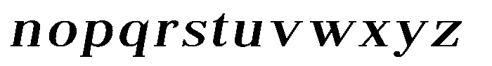 Brastine Contrast Medium Expanded Italic Font LOWERCASE