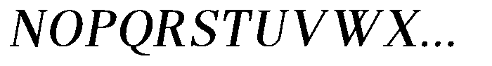 Brastine Contrast Medium Semi Condensed Italic Font UPPERCASE
