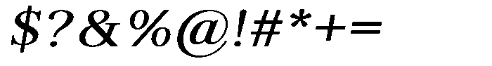 Brastine Contrast Medium Semi Expanded Italic Font OTHER CHARS