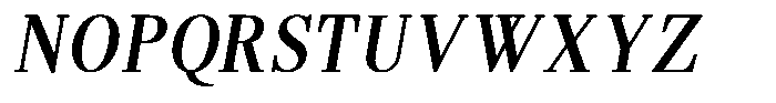 Brastine Contrast Semi Bold Condensed Italic Font UPPERCASE