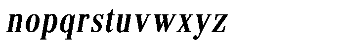 Brastine Contrast Semi Bold Condensed Italic Font LOWERCASE