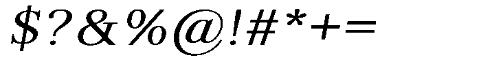 Brastine Contrast Semi Expanded Italic Font OTHER CHARS