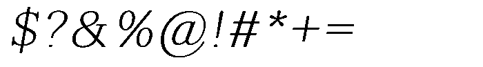 Brastine Contrast Thin Italic Font OTHER CHARS