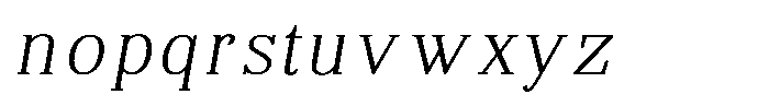Brastine Contrast Thin Italic Font LOWERCASE