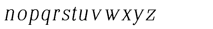 Brastine Contrast Thin Semi Condensed Italic Font LOWERCASE
