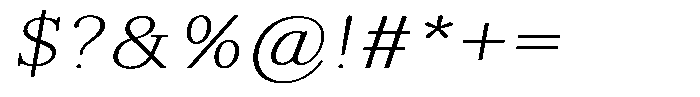 Brastine Contrast Thin Semi Expanded Italic Font OTHER CHARS