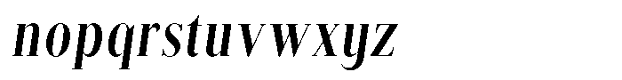 Brastine Extra Bold Condensed Italic Font LOWERCASE