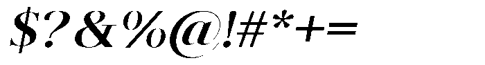 Brastine Extra Bold Semi Expanded Italic Font OTHER CHARS