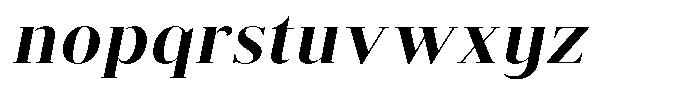 Brastine Extra Bold Semi Expanded Italic Font LOWERCASE