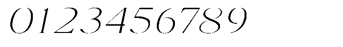 Brastine Extra Light Expanded Italic Font OTHER CHARS