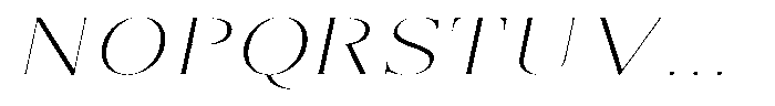 Brastine Extra Light Expanded Italic Font UPPERCASE