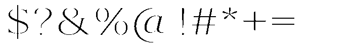 Brastine Extra Light Expanded Font OTHER CHARS