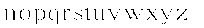 Brastine Extra Light Expanded Font LOWERCASE