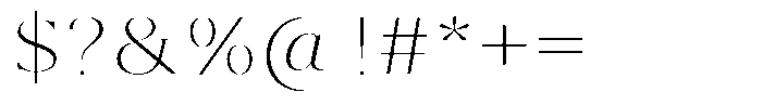 Brastine Extra Light Semi Expanded Font OTHER CHARS