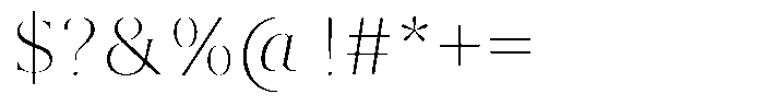 Brastine Extra Light Font OTHER CHARS