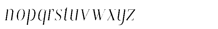 Brastine Light Condensed Italic Font LOWERCASE
