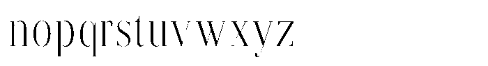 Brastine Light Condensed Font LOWERCASE