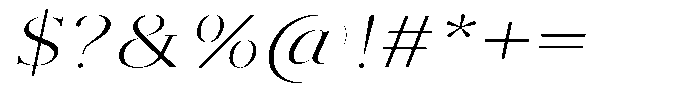 Brastine Light Expanded Italic Font OTHER CHARS