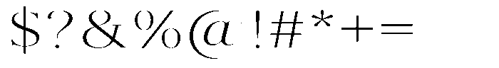 Brastine Light Expanded Font OTHER CHARS