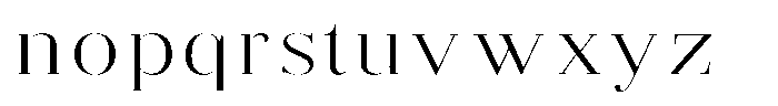 Brastine Light Expanded Font LOWERCASE