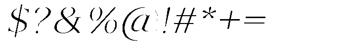 Brastine Light Semi Expanded Italic Font OTHER CHARS