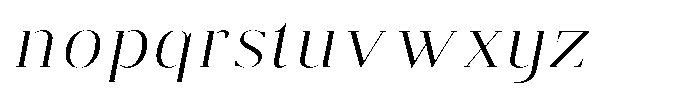 Brastine Light Semi Expanded Italic Font LOWERCASE