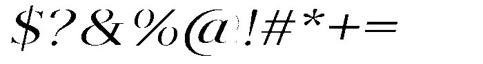 Brastine Medium Expanded Italic Font OTHER CHARS
