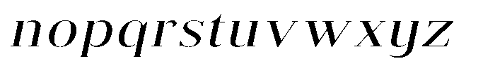 Brastine Medium Expanded Italic Font LOWERCASE