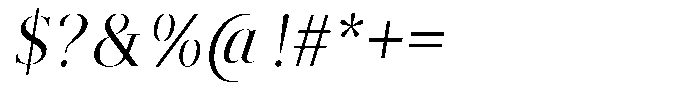 Brastine Medium Semi Condensed Italic Font OTHER CHARS