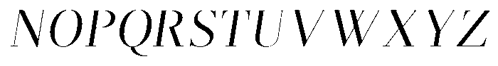 Brastine Medium Semi Condensed Italic Font UPPERCASE
