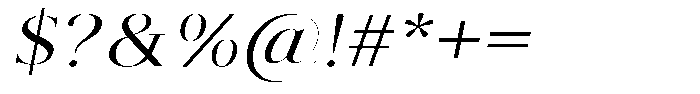 Brastine Medium Semi Expanded Italic Font OTHER CHARS