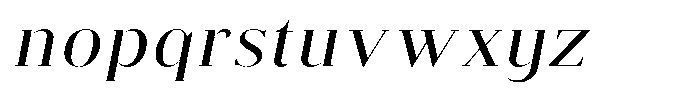 Brastine Medium Semi Expanded Italic Font LOWERCASE