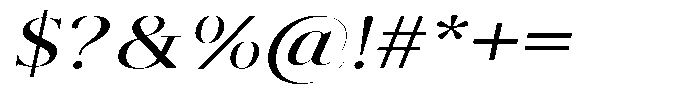 Brastine Semi Bold Expanded Italic Font OTHER CHARS