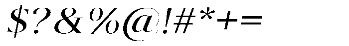 Brastine Semi Bold Semi Expanded Italic Font OTHER CHARS