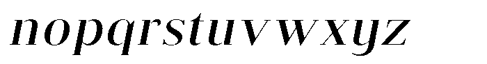 Brastine Semi Bold Semi Expanded Italic Font LOWERCASE