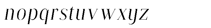 Brastine Semi Condensed Italic Font LOWERCASE