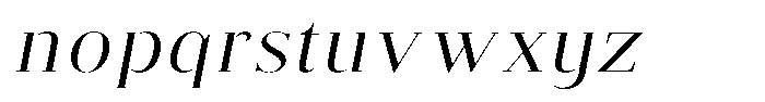 Brastine Semi Expanded Italic Font LOWERCASE