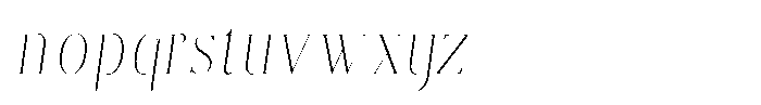 Brastine Thin Condensed Italic Font LOWERCASE