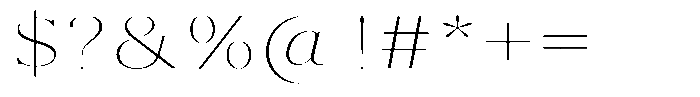 Brastine Thin Expanded Font OTHER CHARS