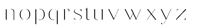 Brastine Thin Expanded Font LOWERCASE
