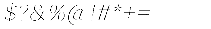 Brastine Thin Italic Font OTHER CHARS