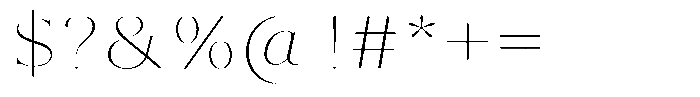 Brastine Thin Semi Expanded Font OTHER CHARS