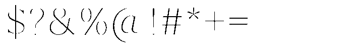 Brastine Thin Font OTHER CHARS