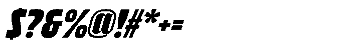 Bratva Bold Slant Font OTHER CHARS