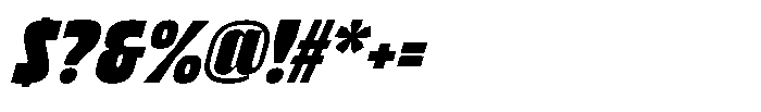 Bratva Extra Bold Slant Font OTHER CHARS