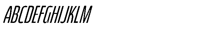 Bratva Extra Light Slant Font UPPERCASE