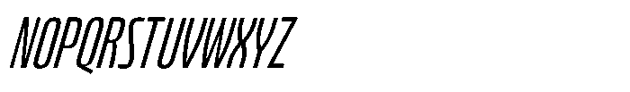 Bratva Extra Light Slant Font UPPERCASE