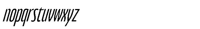 Bratva Extra Light Slant Font LOWERCASE