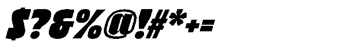 Bratva Heavy Slant Font OTHER CHARS